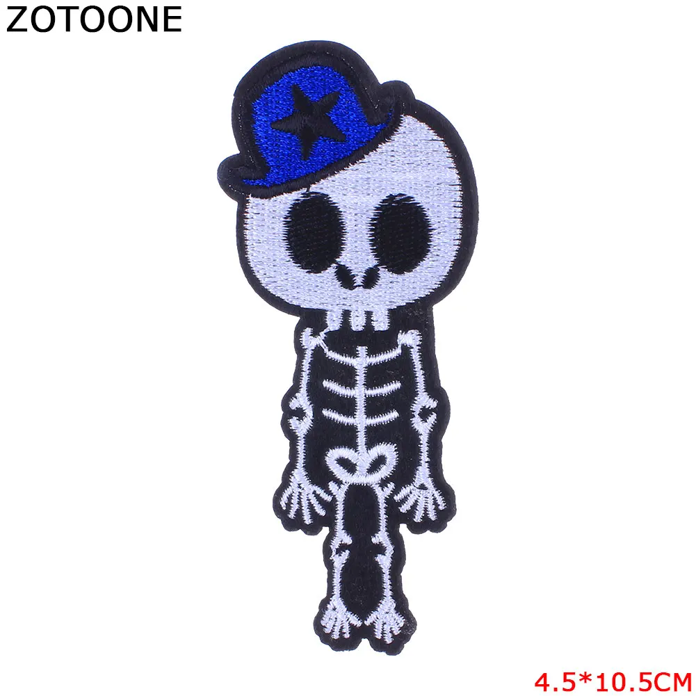 ZOTOONE UFO космический череп Тигр нашивка Железная На пришить Аппликация значок мотоцикл дешевые байкер вышитые нашивки для наклейка на одежду - Цвет: Флуоресцентный желтый