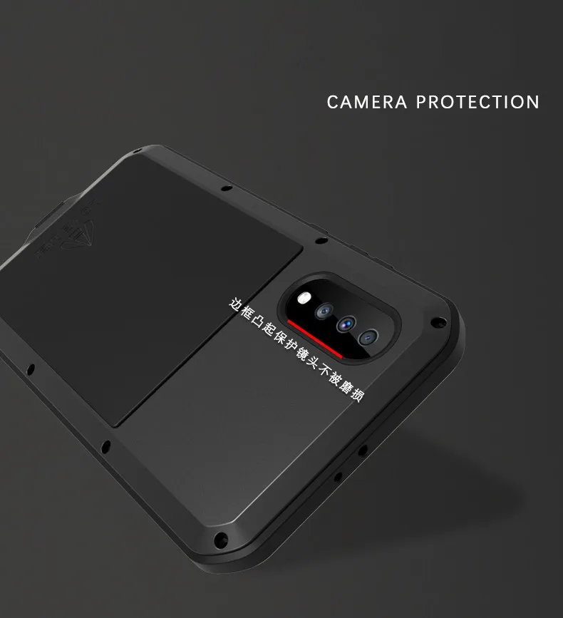 Gorilla glass LOVE MEI металлический защитный водонепроницаемый чехол для samsung Galaxy A70 противоударный чехол алюминиевая задняя крышка для samsung A70