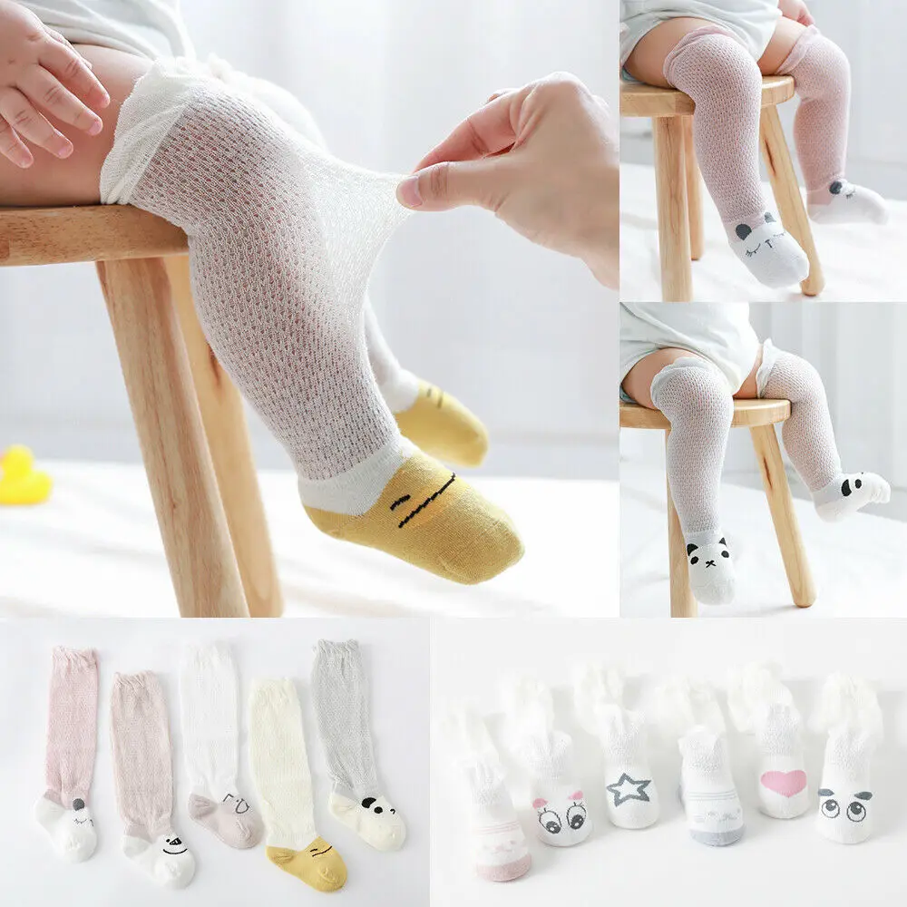 2019 Brand 0-3Y Toddler Baby Girl Boy Cotton Knee High Stocking Anti-mosquito Cute Cartoon Animal Lace Stockings For 1-3Y |