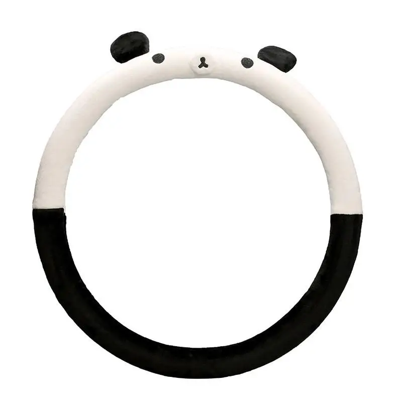 panda Универсальный чехол на руль с изображением животных из мультфильмов, автомобильные аксессуары, 14 цветов - Название цвета: panda