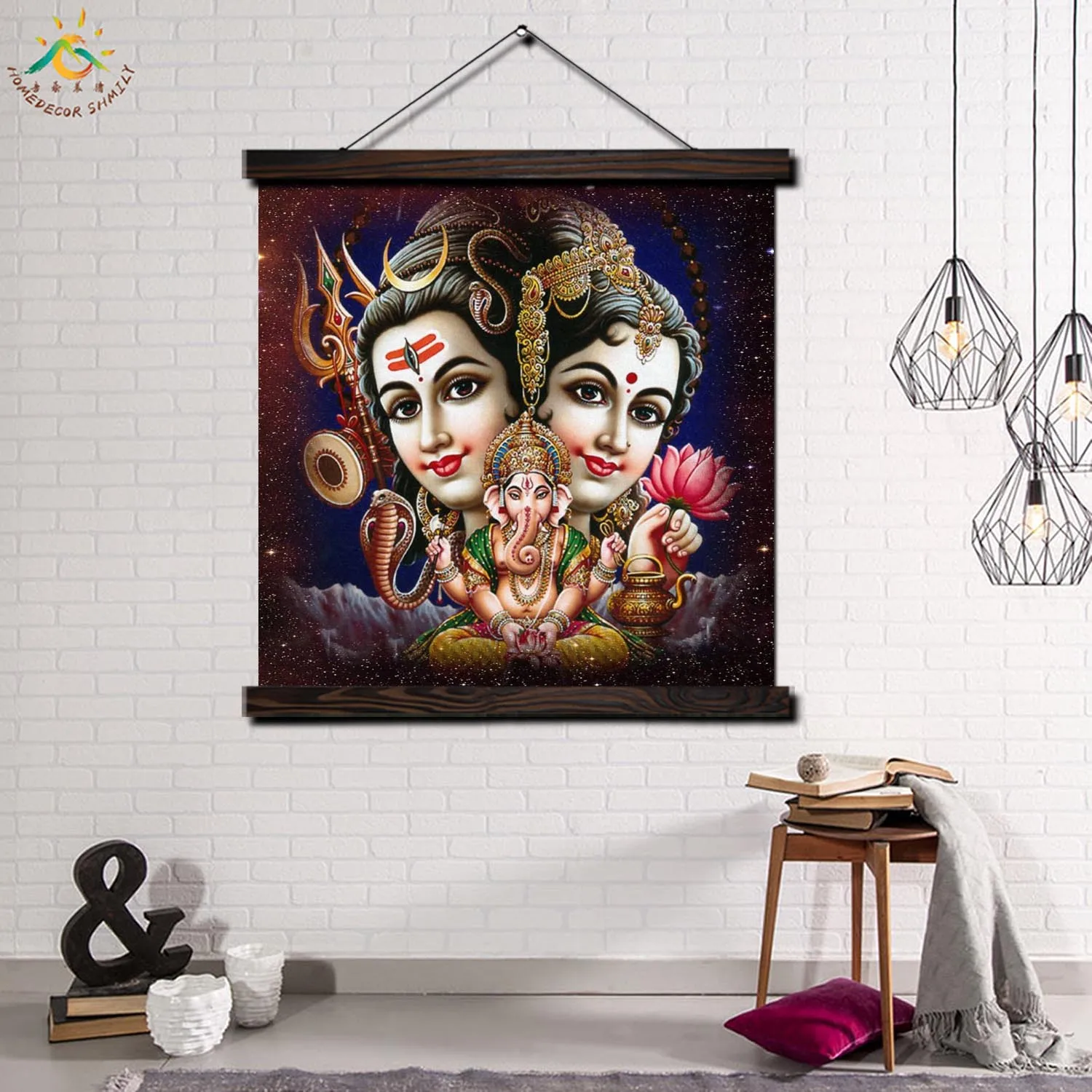 

Genash Lord Modern Wall Art Print Pop Art Picture And Poster Solid Wood Hanging Scroll Canvas Painting Home Decor
