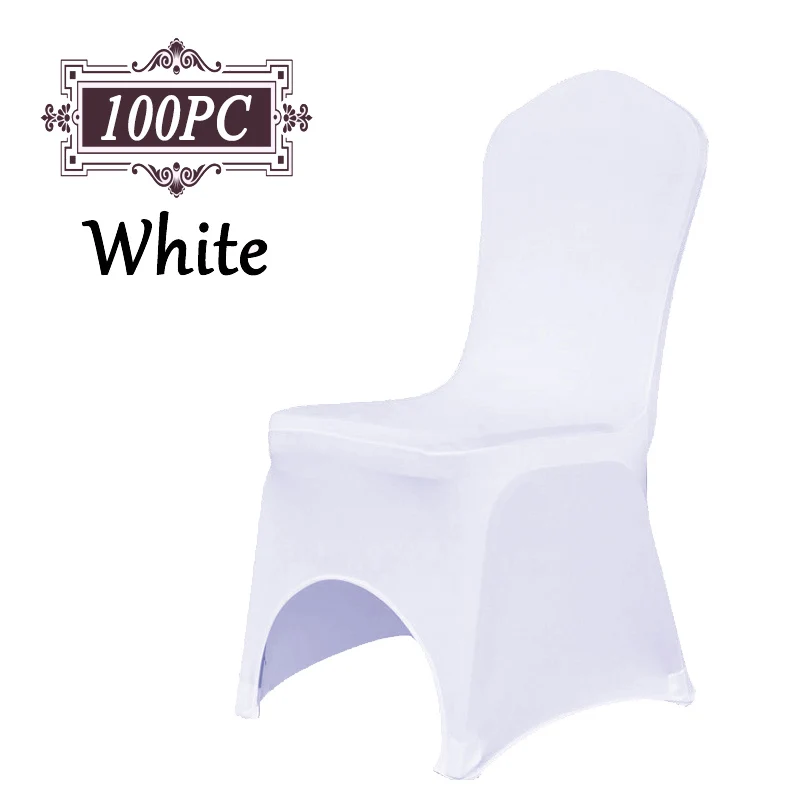 Бесплатная доставка 100 шт. Универсальный Белый эластичный чехол из спандекса для