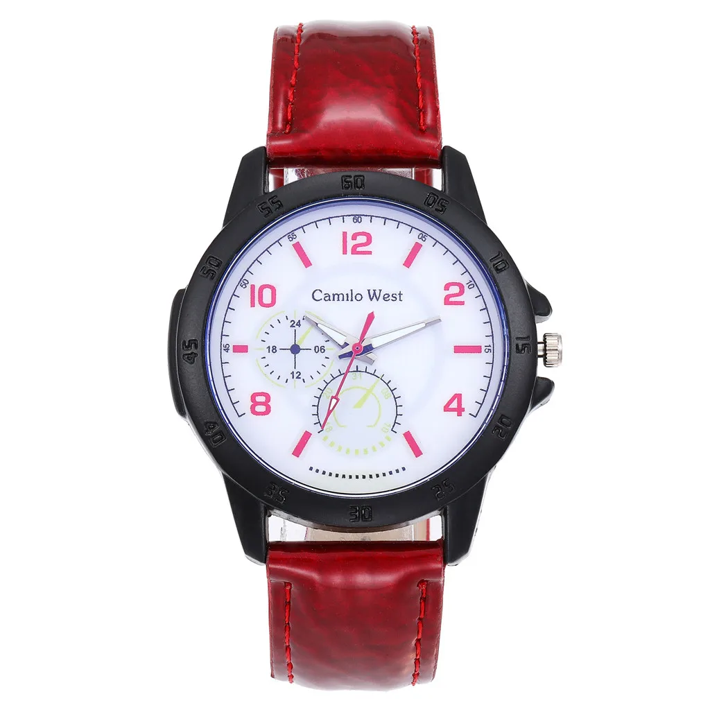 Модные Женские кварцевые часы с синим стеклянным циферблатом повседневный