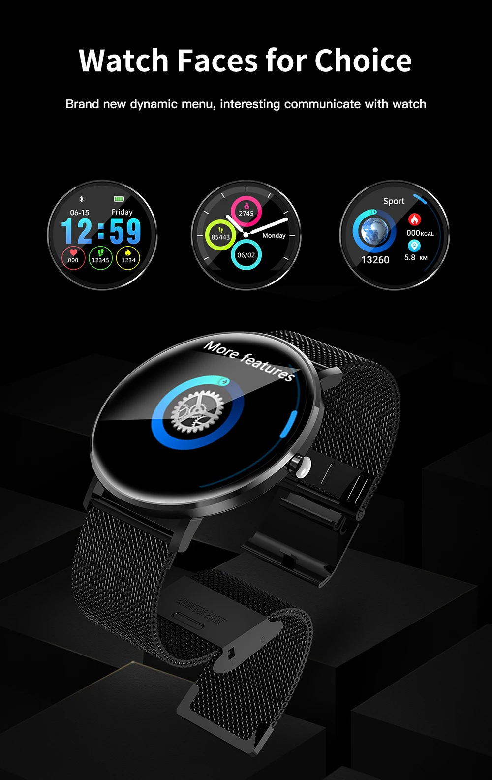 BINSSAW L6 Смарт-часы водонепроницаемые Android смарт-часы Bluetooth браслет сердечного ритма шагомер плавание Ip68 напоминание о звонке