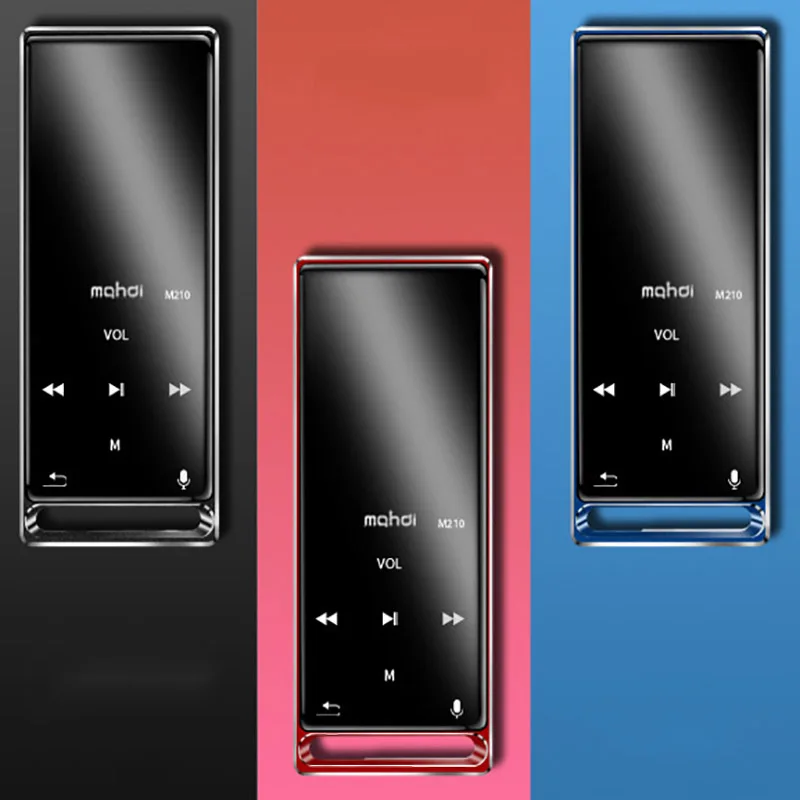 Bluetooth4.1 mp3 плеер с сенсорным ключом ультра тонкий 8 ГБ/16 ГБ 1 дюйма цветной экран без
