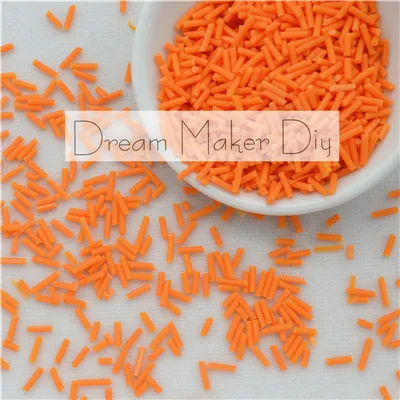 Long Jelly Orange 100 г/лот полимерная Горячая глина Fimo разбрызгивает прекрасные конфетти для рукоделия, своими руками конфетти - Цвет: Long Jelly Orange