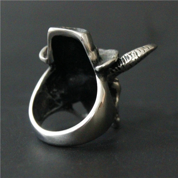 Размер от 7 до 13 крутое кольцо в виде черепа с головной убор 316L из нержавеющей