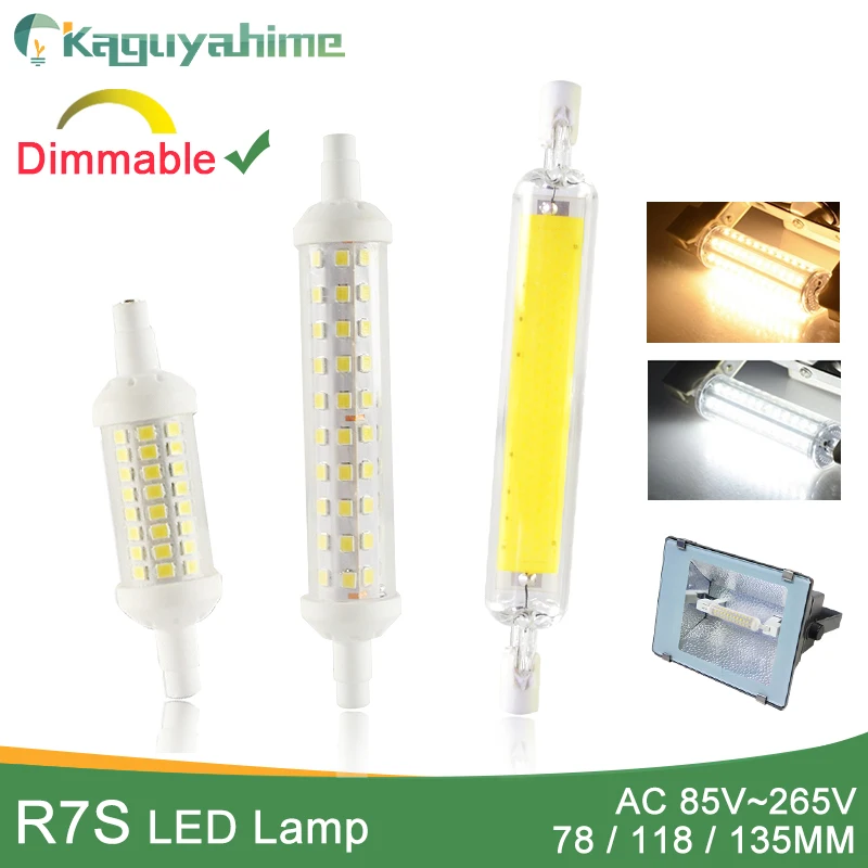 Светодиодная лампа Kaguyahime R7S 6 Вт 9 12 220 В 110 светодиодная с регулируемой яркостью