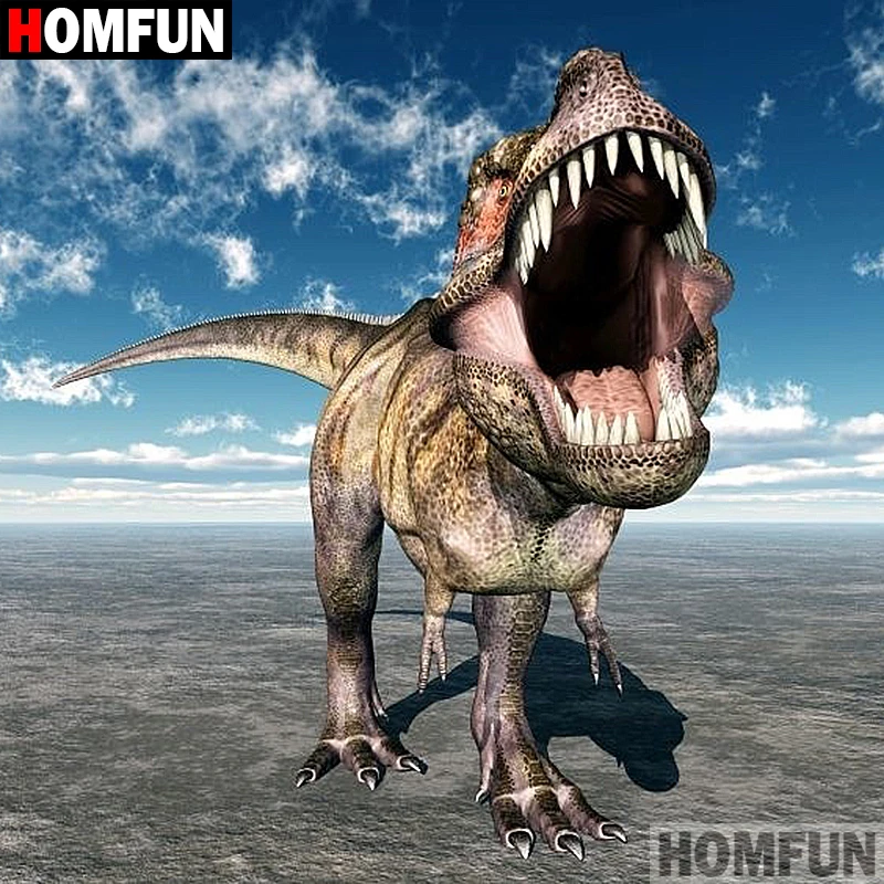Алмазная живопись HOMFUN динозавр вышивка крестиком из квадратных/круглых страз