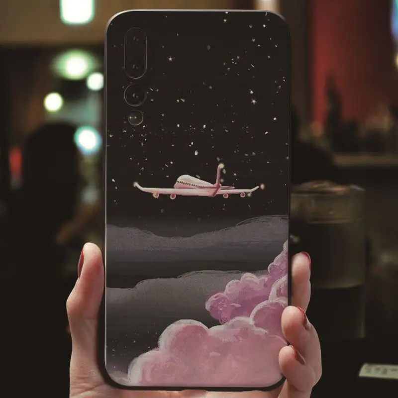 MaiYaCa, розовая карта мира, черный мягкий чехол для телефона iPhone 7, 8, Xr, XS Max, чехол для huawei P9, P10, P20, P20pro, honor 9, 10, V9, V10 - Цвет: A14