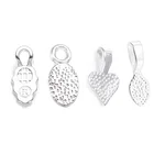 100 шт.компл. яркие серебряные метки в форме сердца и листьев