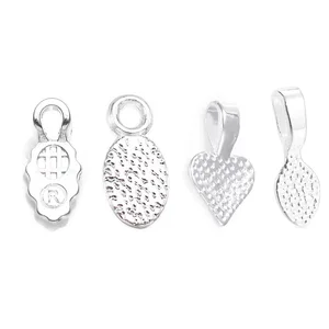 100 шт.компл. яркие серебряные метки в форме сердца и листьев