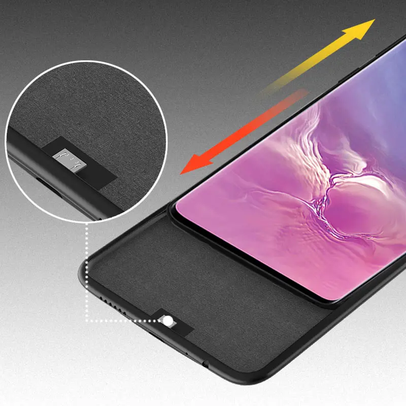 6000 мАч чехол питания для samsung Galaxy S10 Plus S10e ударопрочный аккумулятор зарядное устройство чехол с источником питания резервного копирования usb зарядка power bank