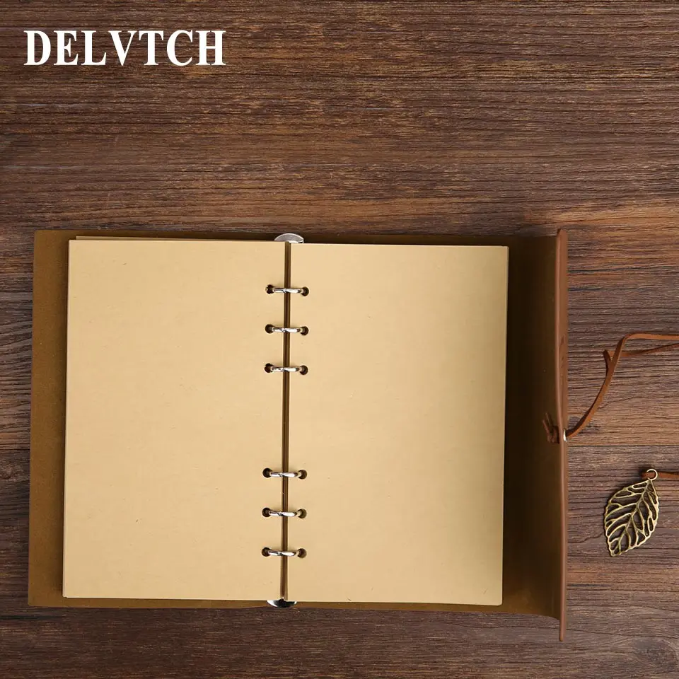 DELVTCH искусственная кожа ретро крафт бумага ремешок для ноутбука винтажный