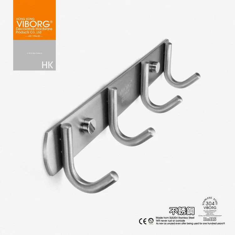 Держатель для полотенец из нержавеющей стали с 4 крючками|coat hooks|towel hookbathroom towel hook |