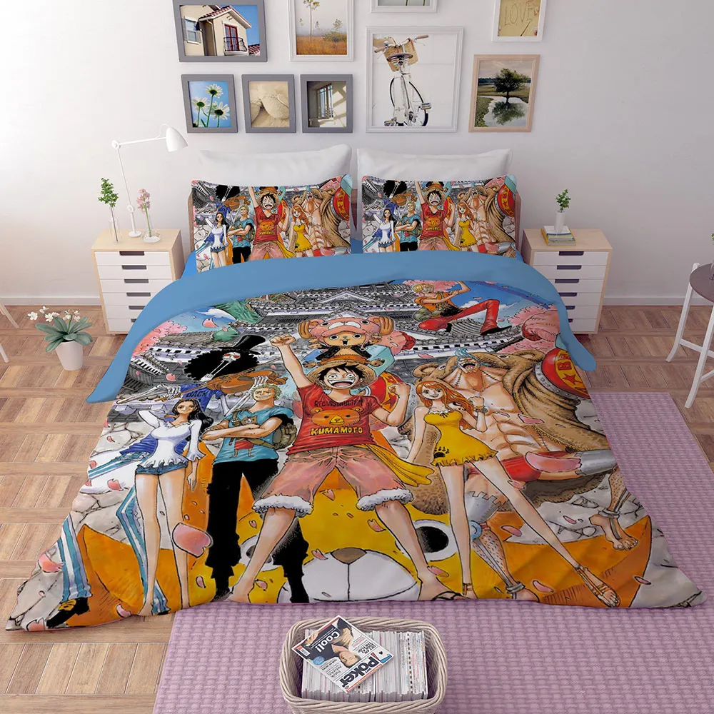 Новый комплект постельного белья Luffy Ace с героями мультфильмов из аниме
