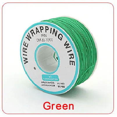 Green 250 метров 30AWG Луженая Медь Электрический провод кабель Линия авиакомпания одножильный Гибкий PCB провод кабель 10 цветов на выбор - Цвет: Green