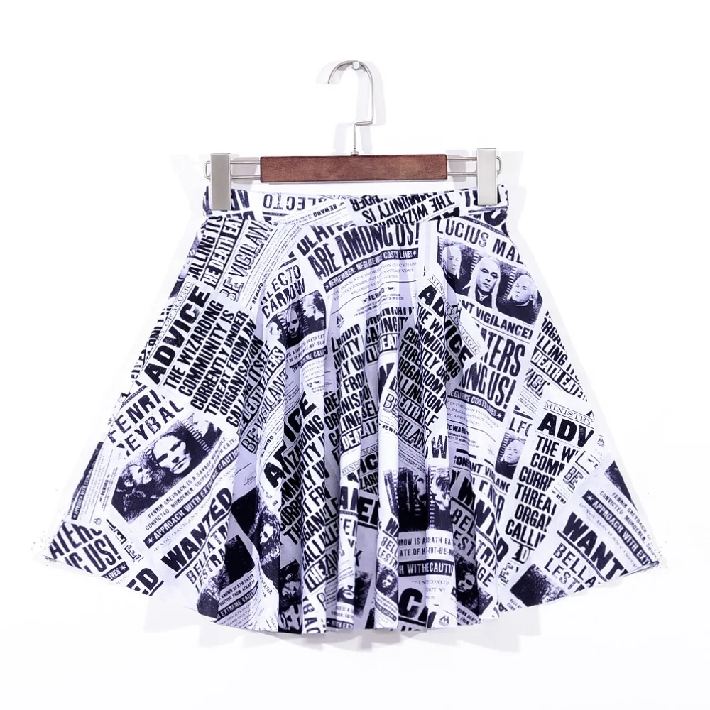 Женская летняя повседневная юбка с принтом газеты|designer mini skirt|mini skirtdesigner skirt |