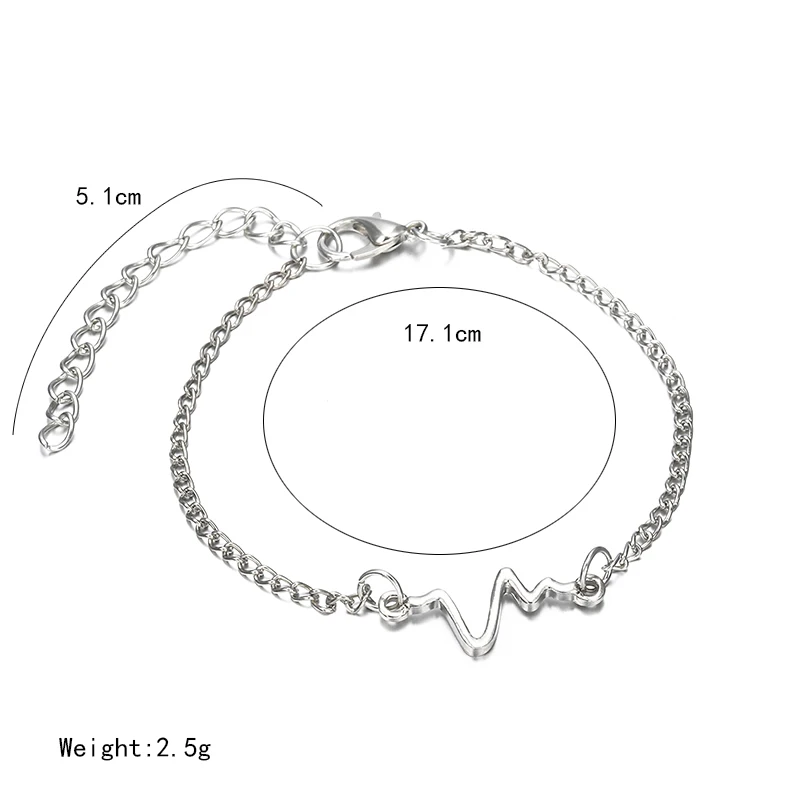 Boho двойной цепной браслет Изящные богемные ювелирные изделия ЭКГ лодыжки для