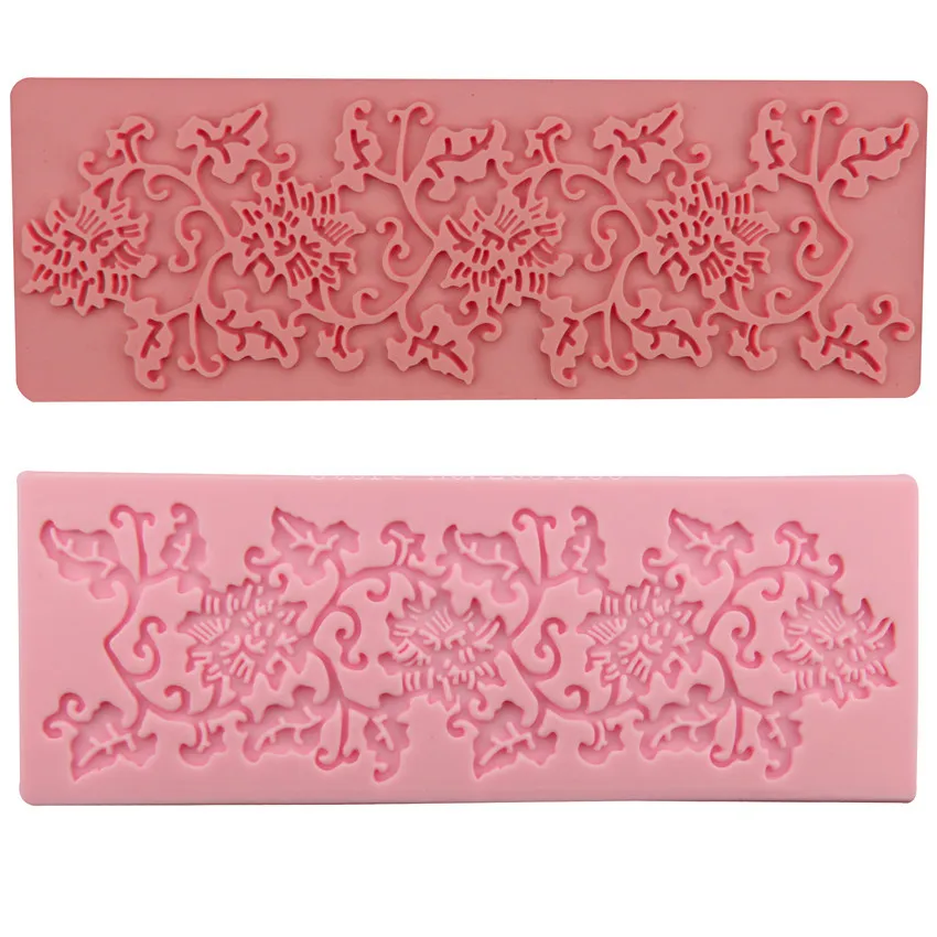 Ремесло лоза цветок кружева силиконовые помадки мыло 3D форма для торта капкейков