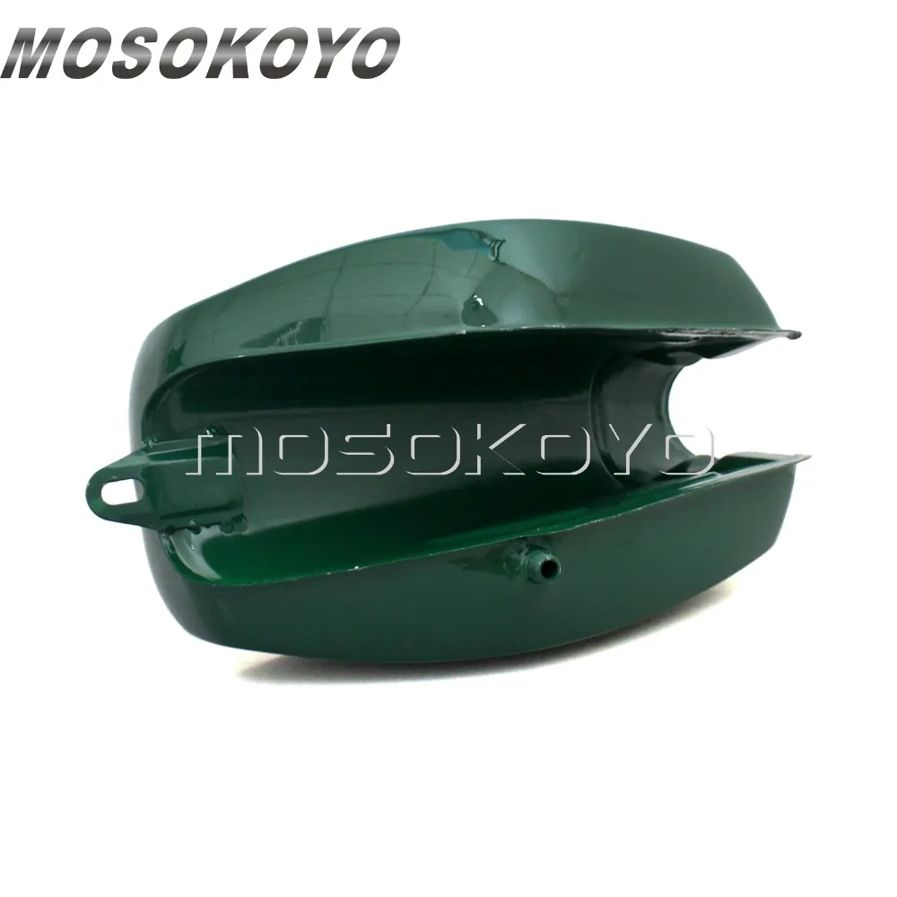 Блестящий зеленый винтажный масляный бак для мотоцикла Классический бензиновый