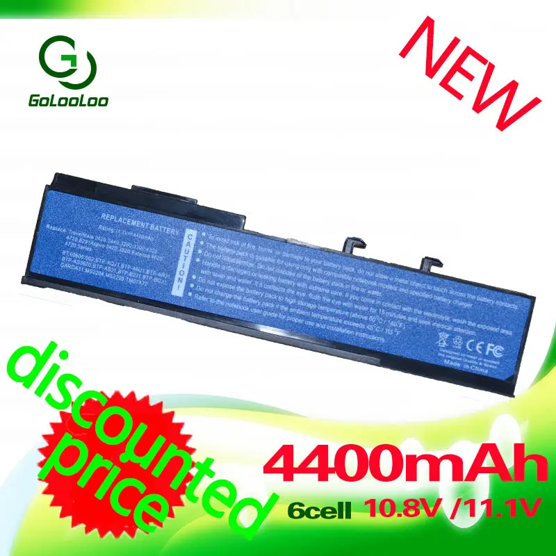

Golooloo 4400 мА/ч, Батарея для acer Aspire 2420 3620 5540 5550 5590 2920 2920Z 3640 BTP-ANJ1 BTP-AOJ1 BTP-APJ1 BTP-AQJ1 BTP-ARJ1