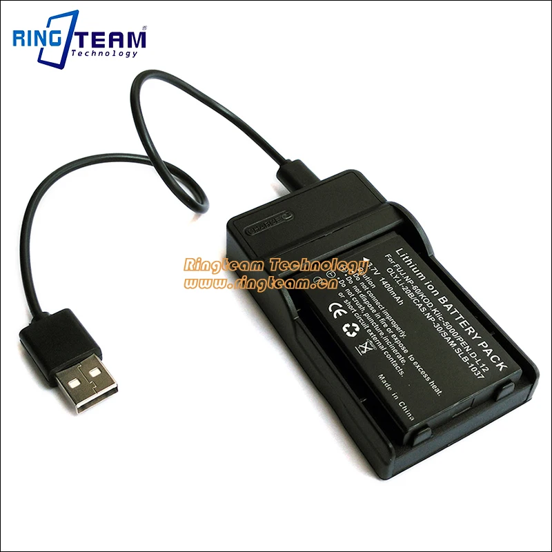 2 в 1 D LI2 DL 12 батарея и USB зарядное устройство для цифровых камер Pentax Optio 330 330RS 430