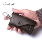 CONTACT'S Модный мужской кошелек из натуральной кожи от бренда для хранения разного вида ключей и брелков