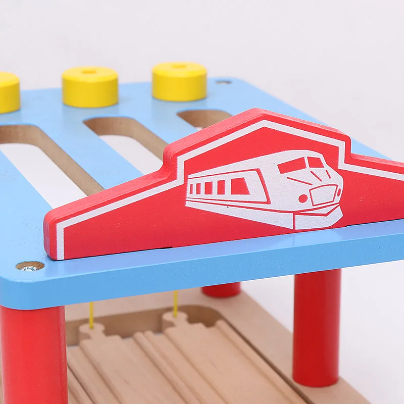 DIY Деревянные треки игрушка кран угольная станция пещера туннель деревянная платформа деревянные аксессуары для поезда трек части строительные блоки игрушки