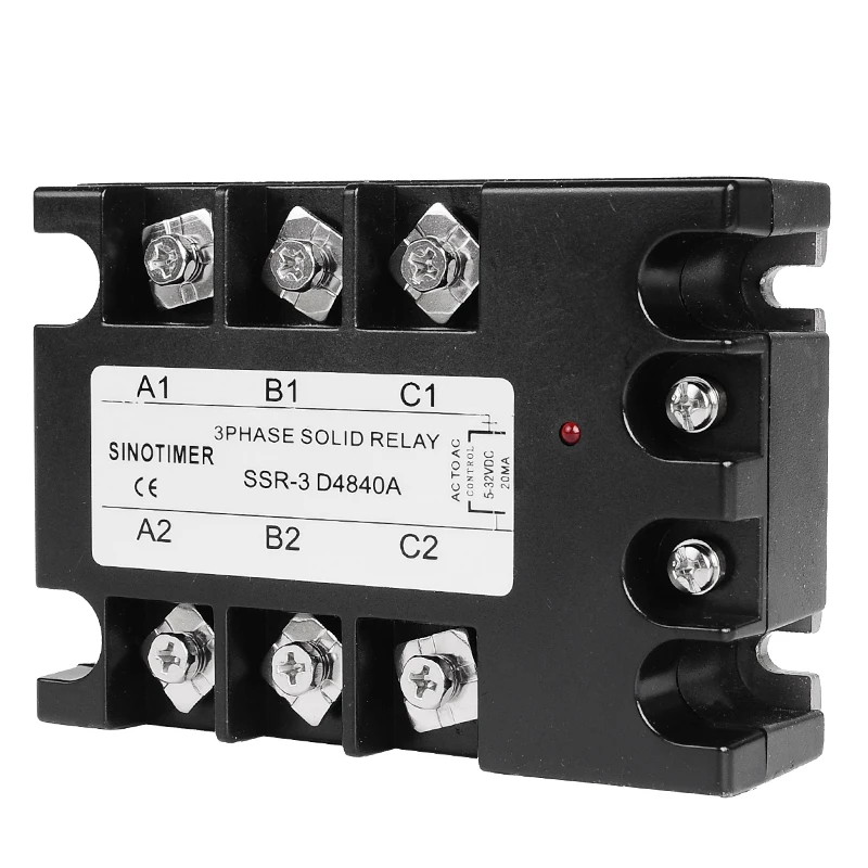 Полупроводниковое реле Releys D4840A 3 фазы твердотельные SSR 40A DC AC 30 480 В переменного