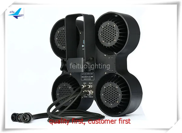 Открытый теплый белый 4x100 Вт Cob Led Blinder свет 4 глаза аудитория Dmx Свет Звук активная
