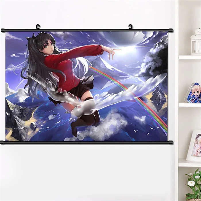 Q Японское аниме Fate/stay night tohsaka Rin сексуальный косплей стены прокрутки Фреска плакат настенный висящий плакат Otaku домашний декор сбор 40*60 см - Цвет: Q