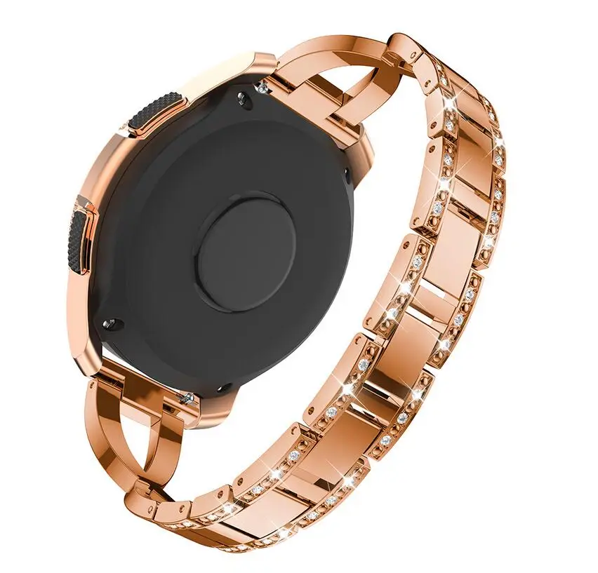 Сменный металлический ремешок для samsung Galaxy Watch 42 мм/46 мм умные наручные часы браслет со стразами ремешок 20 мм/22 мм ремешок