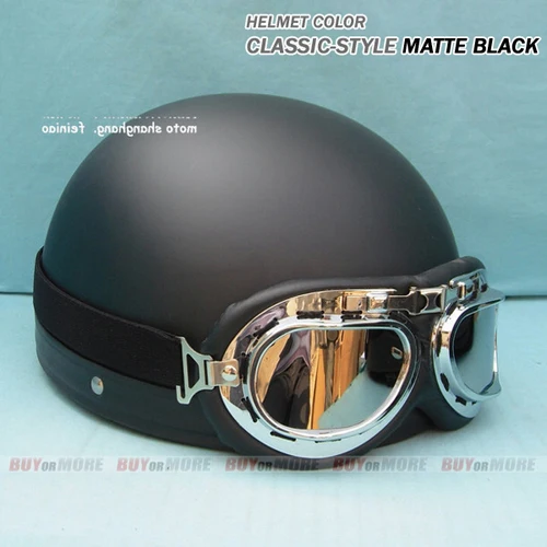 DOT ECE Approved - Brand CLASSIC-STYLE Motorcycle Open Face Half Helmet  with UV Goggle Retro SIZE S M L XL - купить по выгодной цене | AliExpress