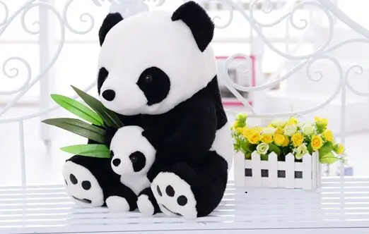 

small cute plush panda toy new panda mother&baby doll gift about 23cm 2704