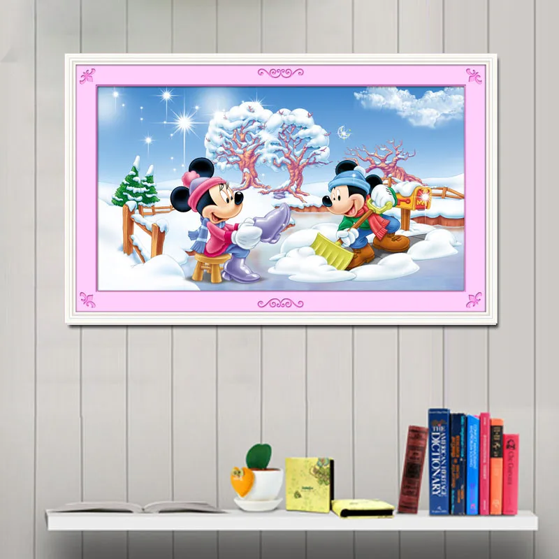 5D Diy Алмазная вышивка мультфильм кристалл мозаика крестом снежные картины