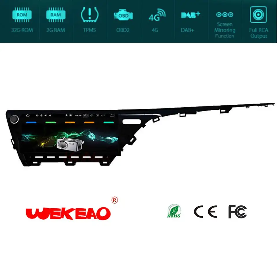 Wekeao 12 3 &quotавтомобиль мультимедиа радио плеер для Toyota Camry с gps навигации Системы