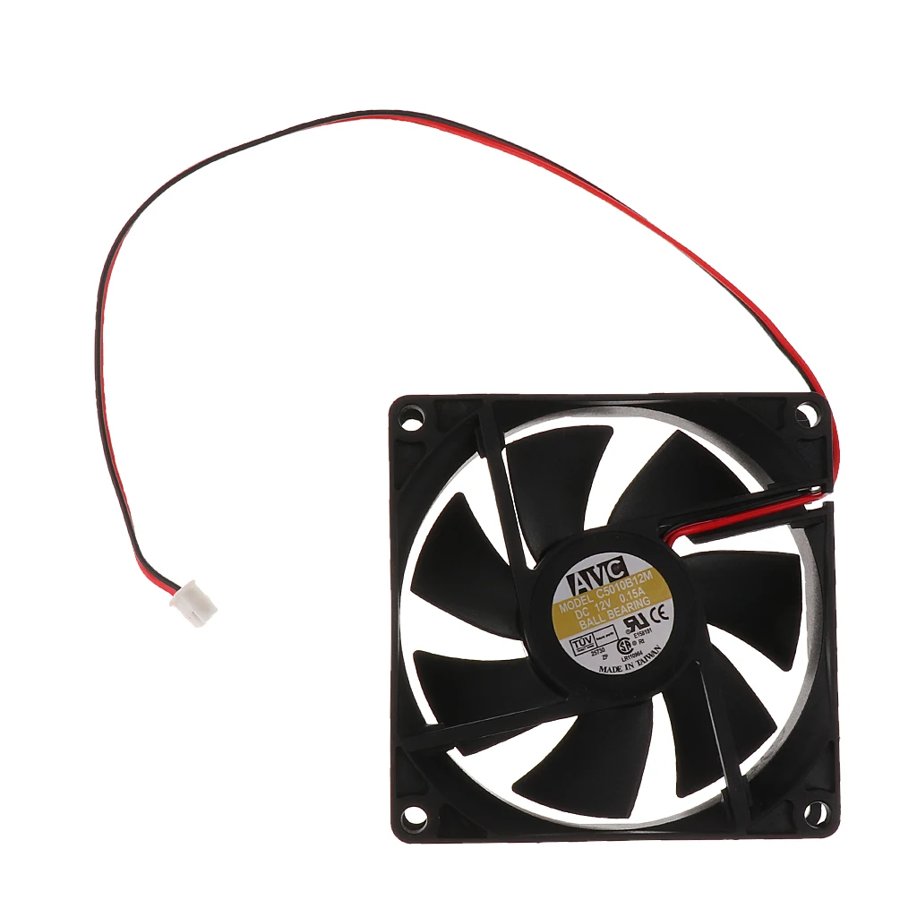 Perfeclan 80 мм вентилятор корпуса 12 В DC PC CPU охлаждения компьютера 2 провода 2Pin 8025 Led