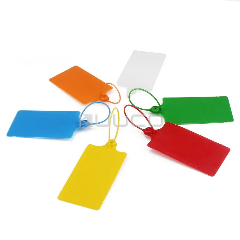 Этикетки нейлоновые большие с двойной блокировкой 6 цветов 57x100 мм ярлыки