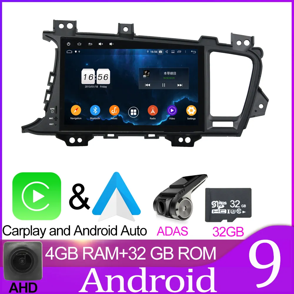32GB carplay ADAS Owtosin " автомобиль радио Мультимедиа Видео плеер навигации gps Android 9,0 для Kia K5/Оптима 2011 2012 2013 автомобиль 4 Гб Оперативная память - Цвет: 32GB carplay ADAS