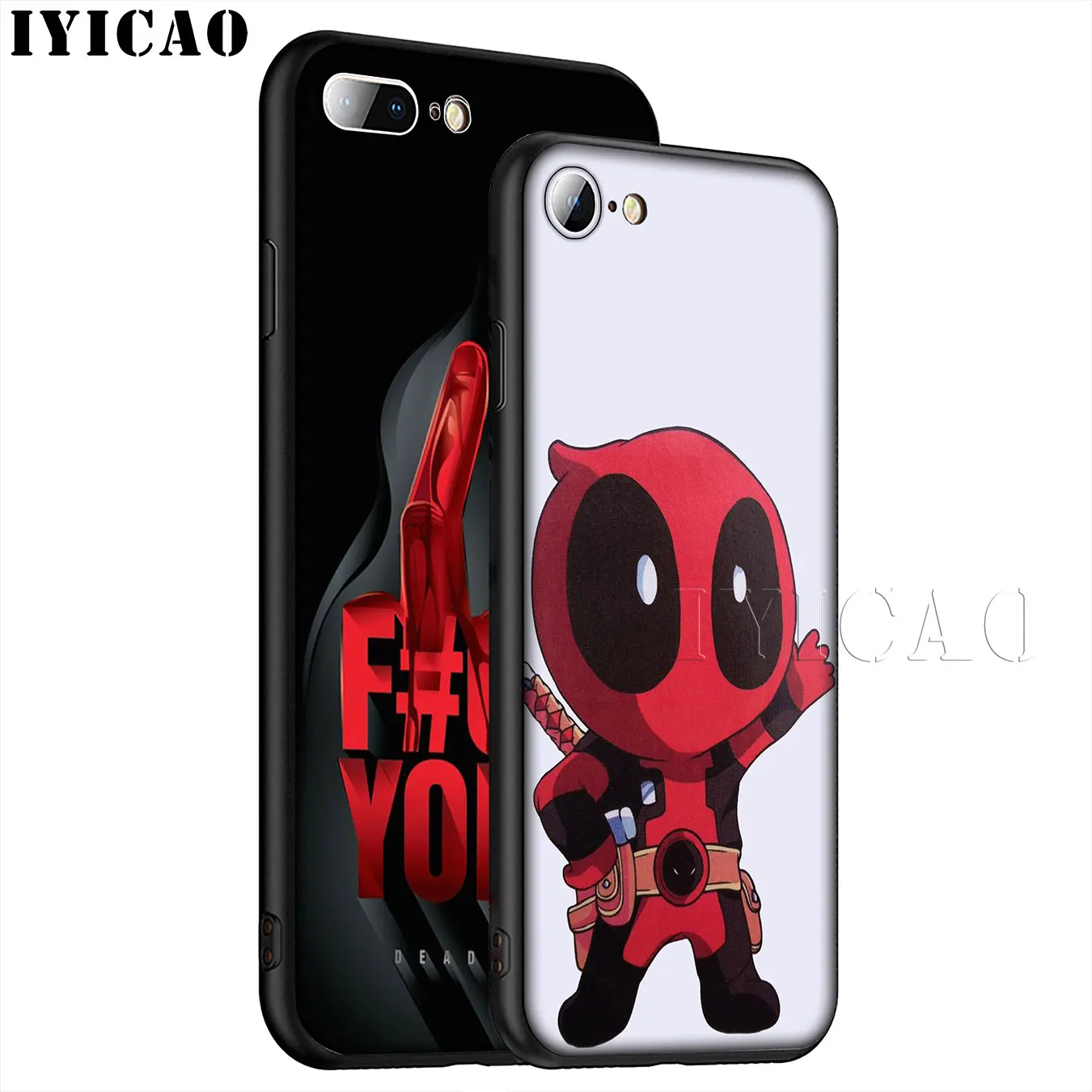 IYICAO Чехол Soft Silicone Deadpool для iPhone XR X XS 11 Pro Max 6 6S 7 8 Plus 5 5S SE 10 TPU Black Cover on.