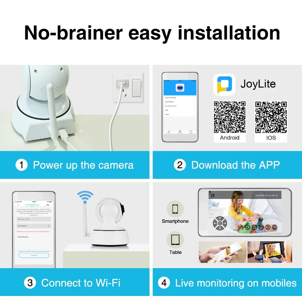 Беспроводная мини камера видеонаблюдения SANNCE Full HD 1080P Wi Fi|cctv camera wifi|wireless ipcctv |