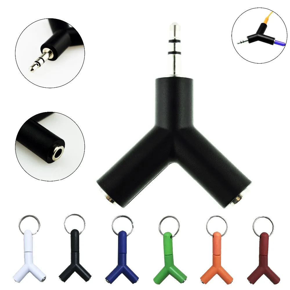 

2018 Audio Splitter Y Jack Male to 2 Female M/F 3.5mm Plug Stereo Cables Adapter for Earphone Headphones Mobile Phone PC MP3 MP4