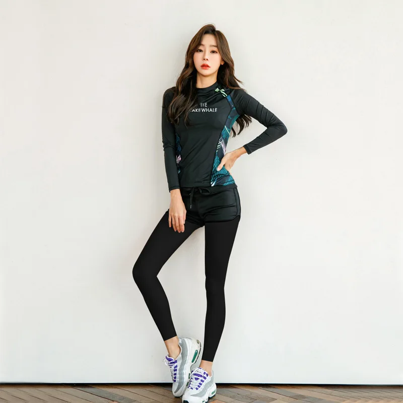see chart Гвардейский костюм, купальники для женщин, одежда для серфинга, купальники для женщин,, костюм для дайвинга и оборудование, сушильная одежда на молнии с длинным рукавом - Цвет: see chart