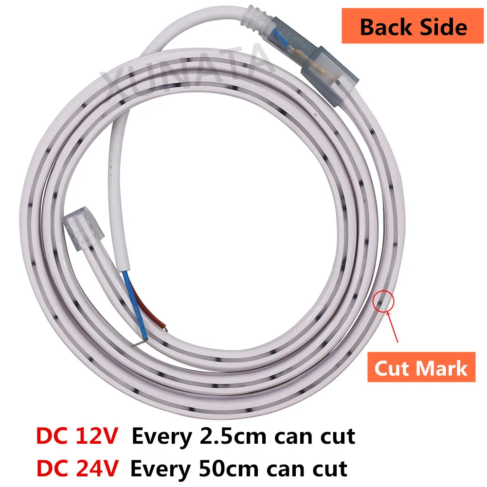 DC 12V 24V неоновый светильник водонепроницаемый SMD 2835 Светодиодный 120 светодиодов/м