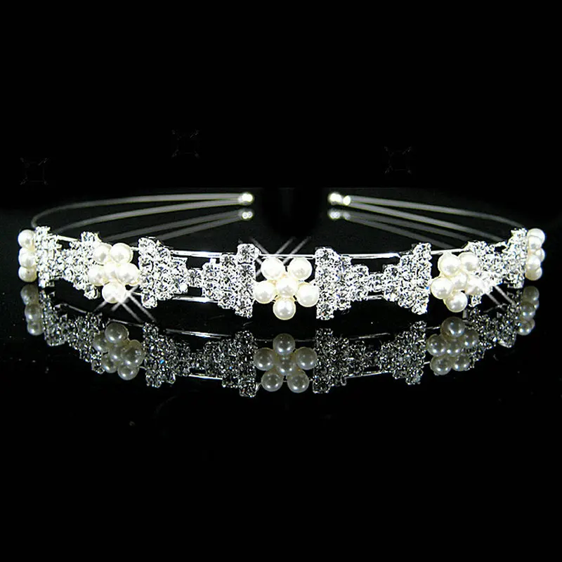 Тиара для свадьбы с цветами Элегантные украшения волос кристаллами 12 видов