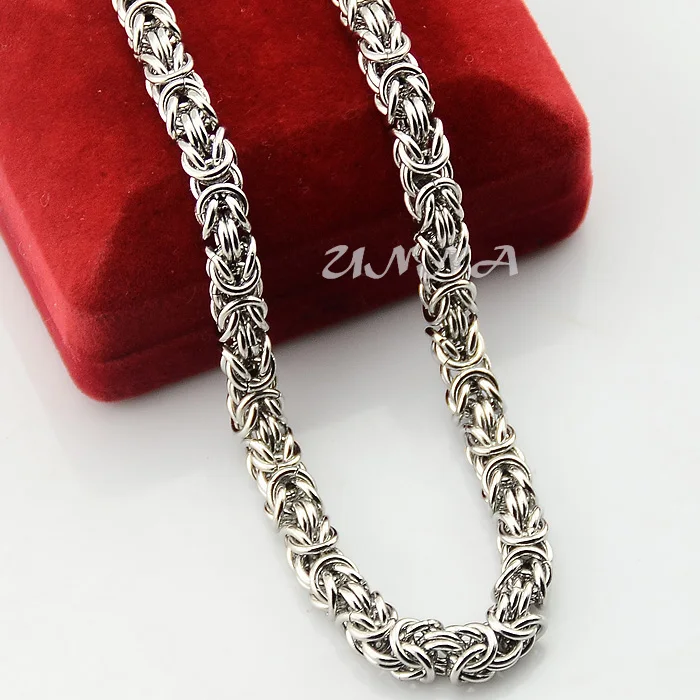 Мужская цепочка для мальчиков и женщин 7 мм хип хоп крутая Византийская звеньевая