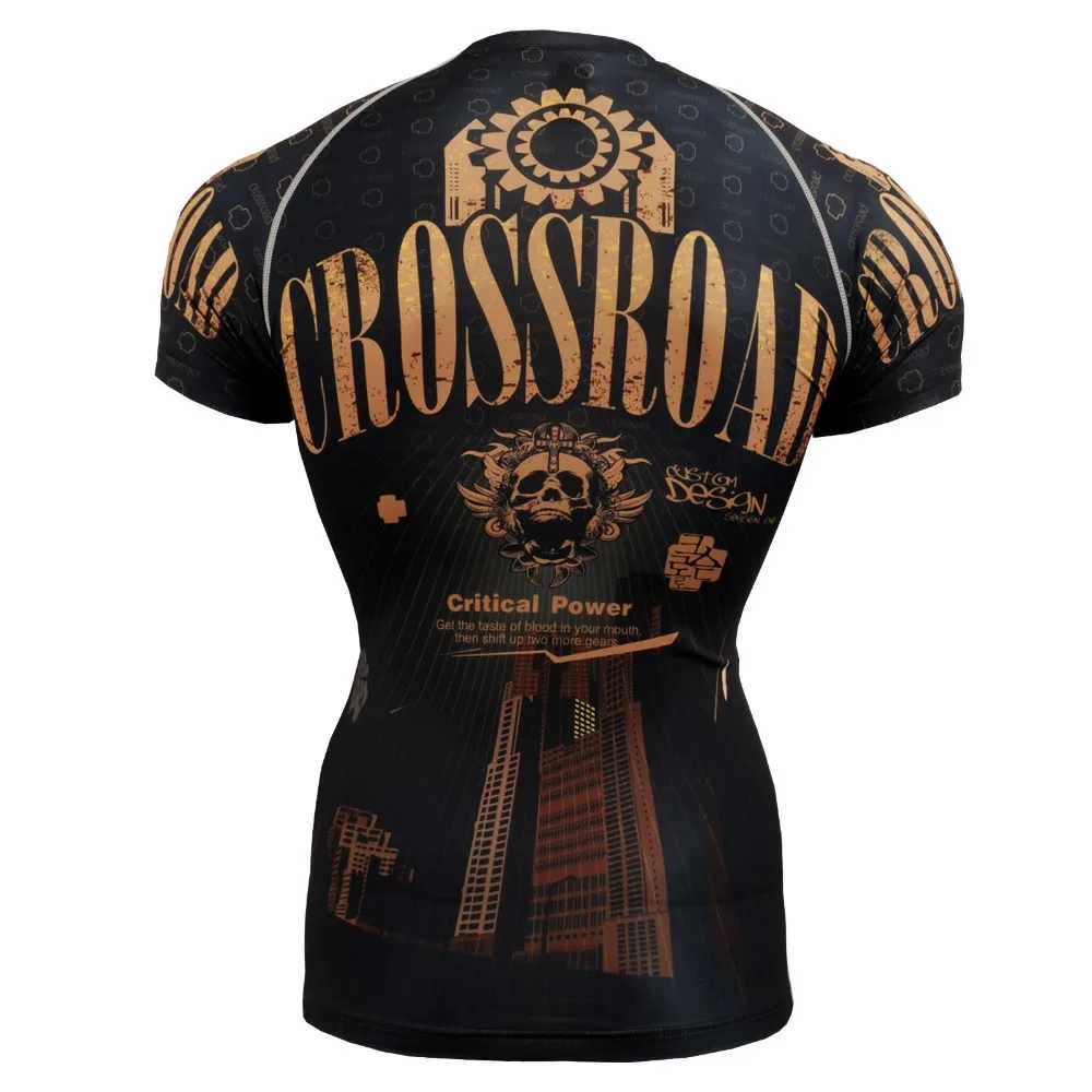 Мужская рубашка с коротким рукавом и принтом CROSSROAD быстросохнущие 4 полосные