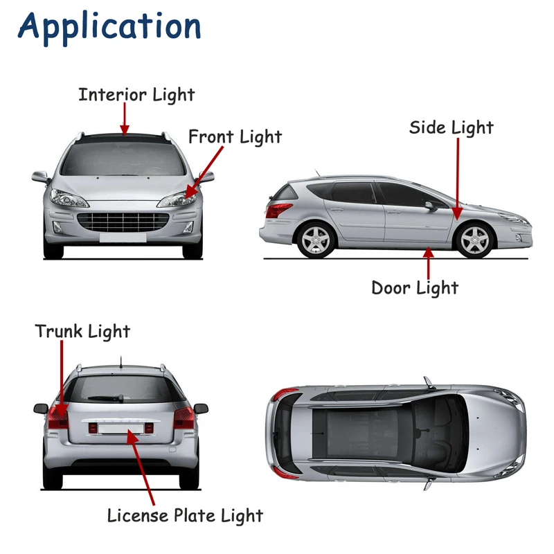 T15 светодиодный Canbus обратный сигнальный светильник для Hyundai IX35 Solaris акцент I30 Tucson