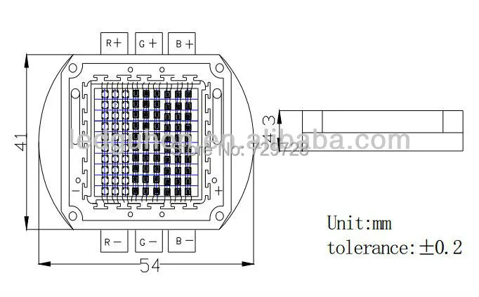Светодиодные модули высокой мощности 90 Вт RGB (красно зелено синий)|module led|module